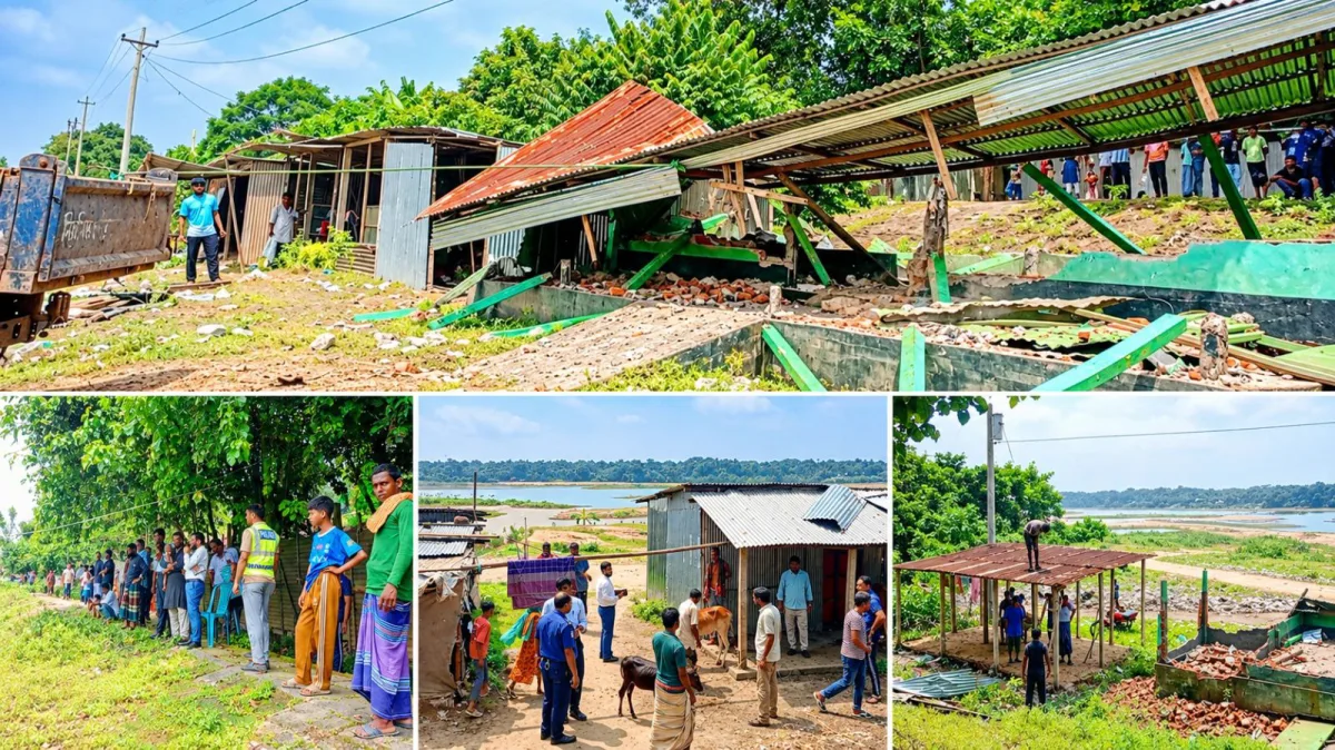 দুর্গাপুরে অবৈধ স্থাপনা উচ্ছেদে প্রশাসনের অভিযান