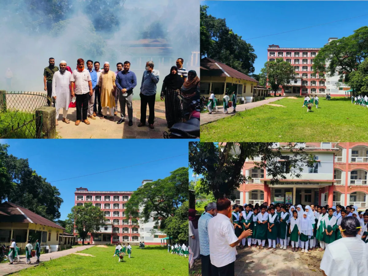 ডেঙ্গু প্রতিরোধে শিক্ষার্থীদের নিয়ে পরিচ্ছন্নতা অভিযান