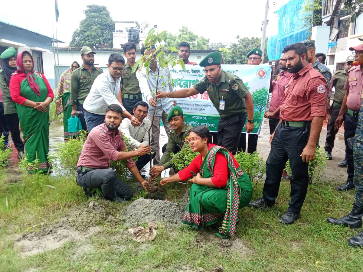 সম্মানী ভাতাভোগী ও সঞ্জীবন প্রকল্পের সদস্য-সদস্যাদের মাঝে ফলজ ও ঔষধি গাছের চাঁরা বিতরণ