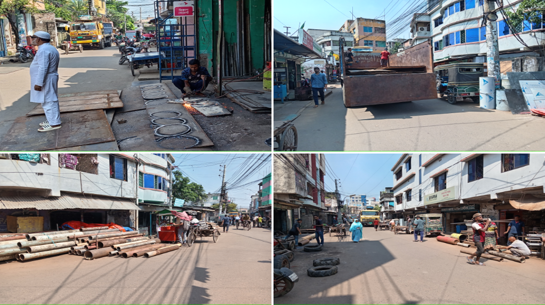 খুলনার ‘ধোলাইখাল’ লোহাপট্টিতে দখল-অনিয়মের অভিযোগ, যানজটে নাকাল সাধারণ মানুষ